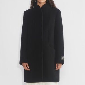 ARITZIA WILFRED The Cocoon Woman’s Coat Soft Luxe Wool Cashmere Blend Black Sz M